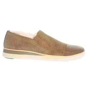 ED Ellen DeGeneres Women's Aviana Cap Toe Stone Suede Slip-On Sneaker Sz 7 $129
